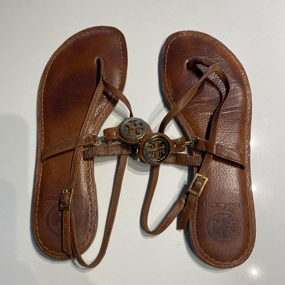 Tory Burch Brown leather sandals sz 8